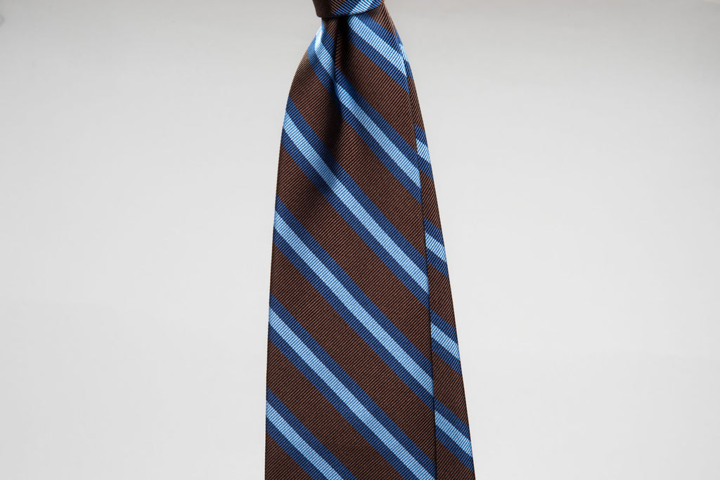 E.G. CAPPELLI NAPOLI ダークグレーネクタイ EG Cappelli Tie - Marrone Rep – Skoaktiebolaget