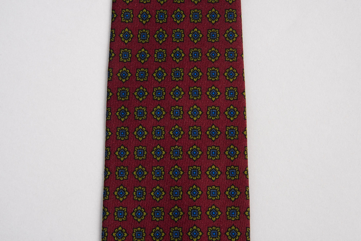 EG Cappelli Tie - Wool Challis Aglianico