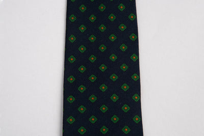 EG Cappelli Tie - Wool Challis Smeraldo