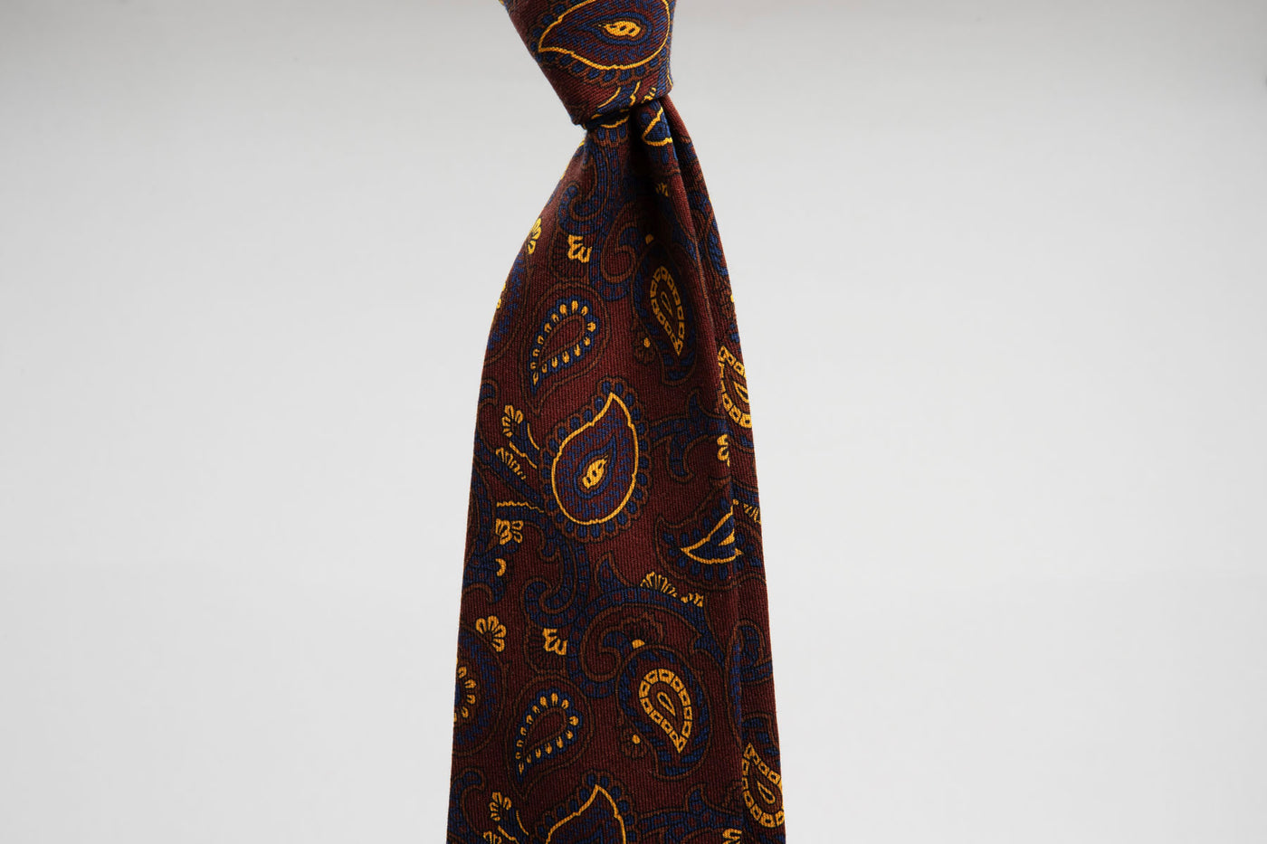 EG Cappelli Tie - Wool Paisley Burgundy