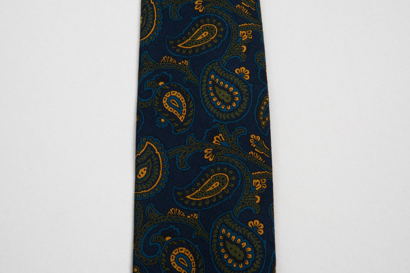 EG Cappelli Tie - Wool Paisley Navy
