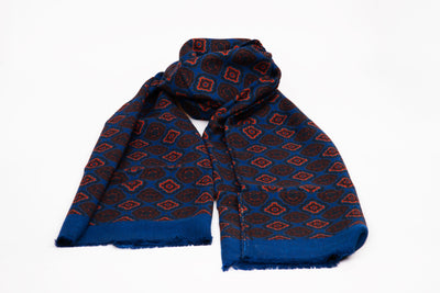 EG Cappelli Wool / Yak Scarf - Sapphire