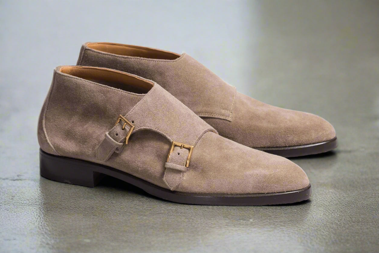 GMTO - Enzo Bonafé Buckle Boot Reverse Kudu Tortora - 50% deposit