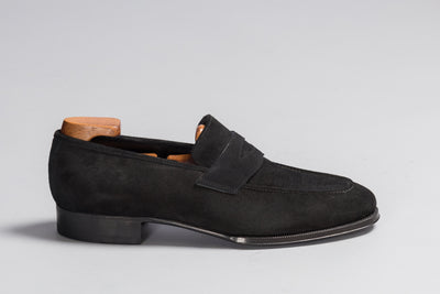 GMTO - Enzo Bonafé Penny Loafer Black Suede - 50% deposit