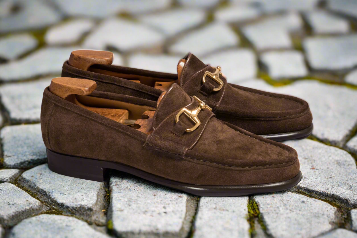 GMTO - Enzo Bonafé Horsebit Loafer Brown Suede - 50% deposit