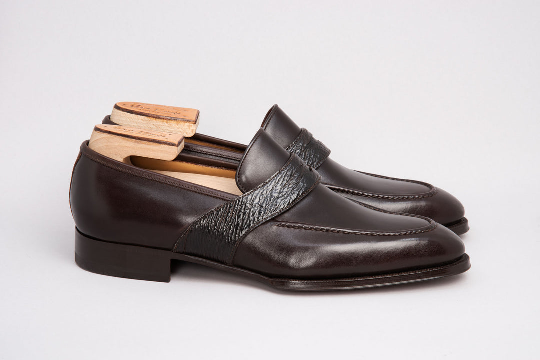 Enzo Bonafé Full Strap Loafer Dark Brown Calf / Shark