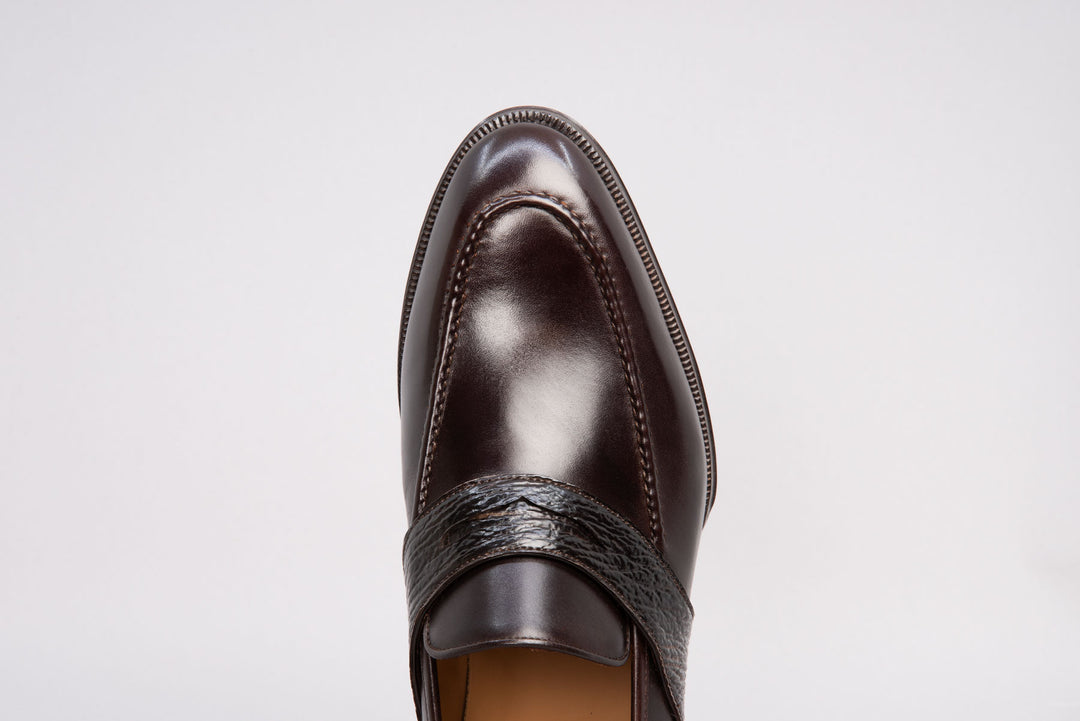 Enzo Bonafé Full Strap Loafer Dark Brown Calf / Shark