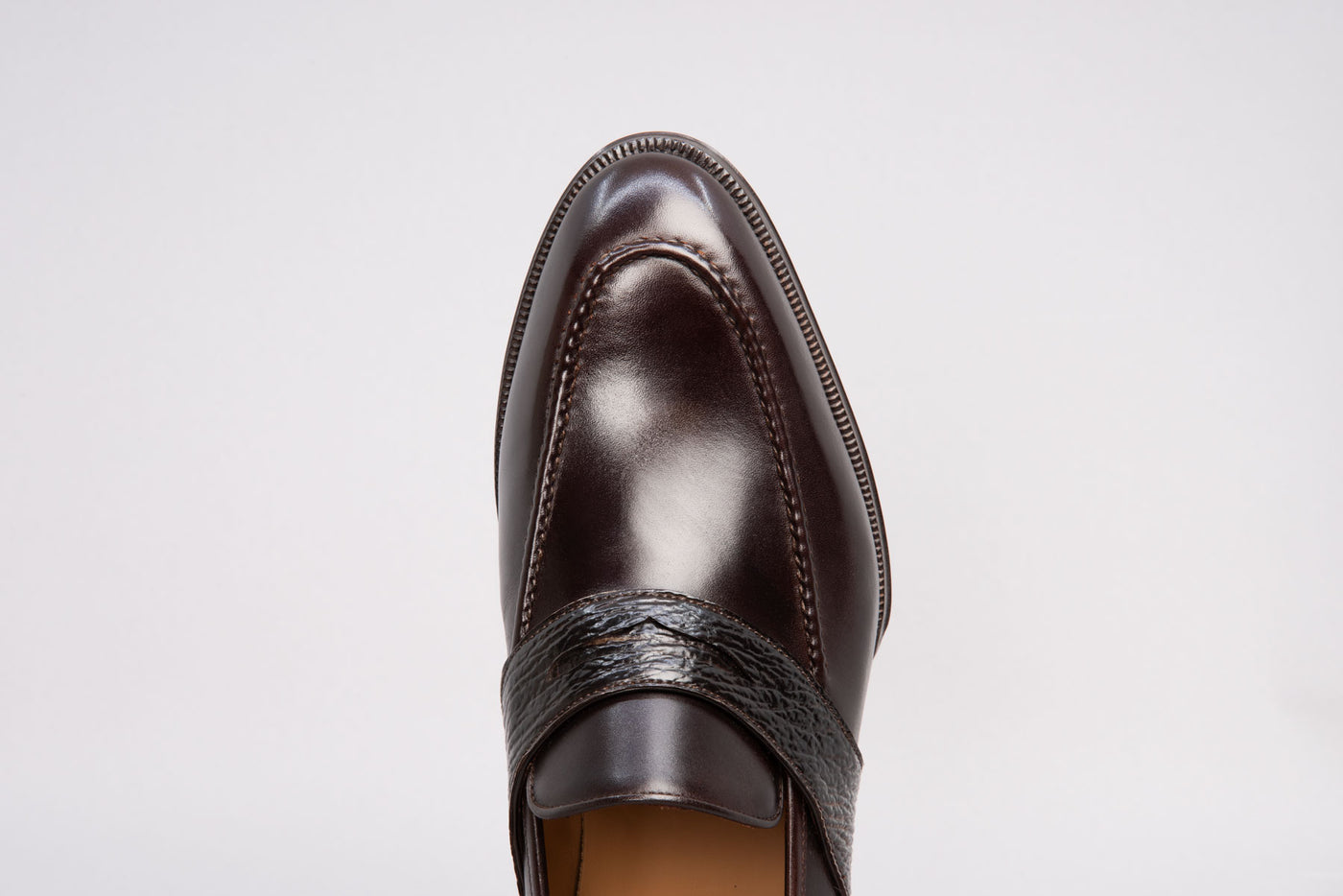 Enzo Bonafé Full Strap Loafer Dark Brown Calf / Shark