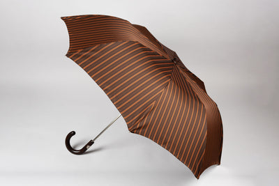 Francesco Maglia Umbrella - Compact Chocolate Stripe