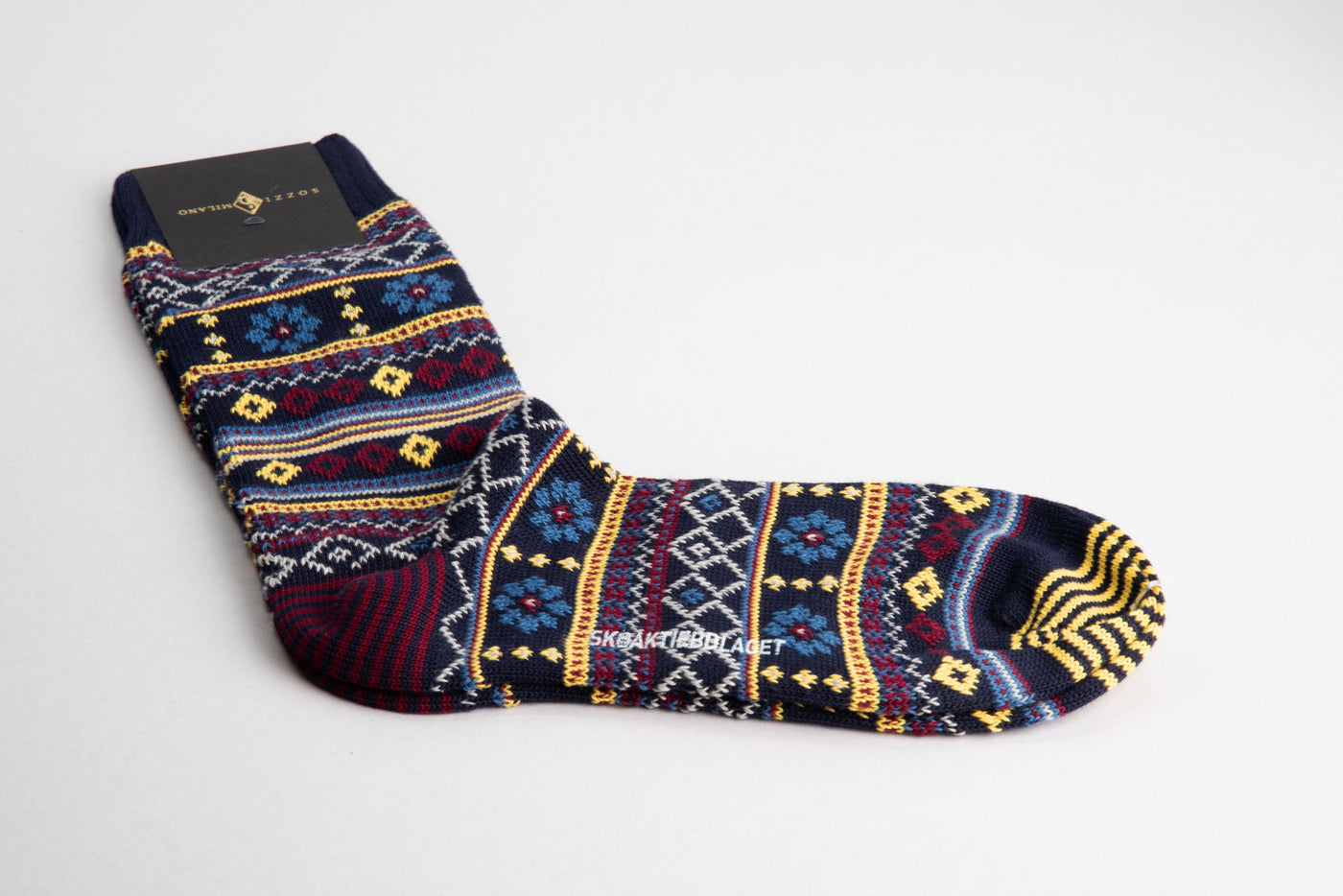 Sozzi Cotton Holiday Socks - Navy