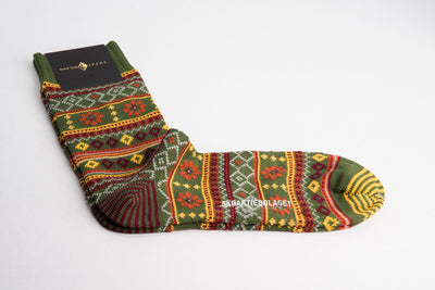 Sozzi Cotton Holiday Socks - Olive