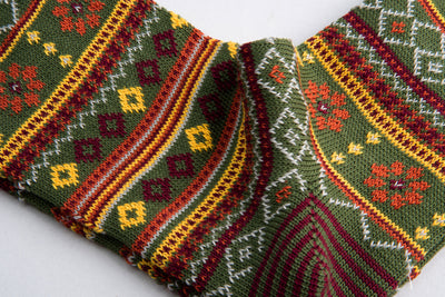 Sozzi Cotton Holiday Socks - Olive