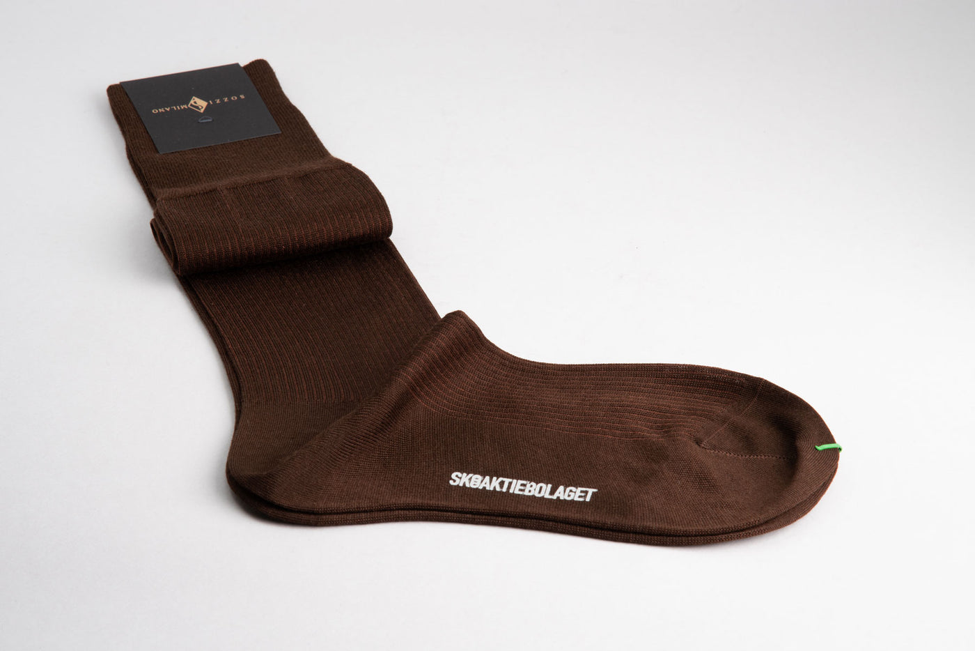 Sozzi Pinstripe Socks - Chocolate