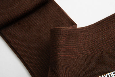 Sozzi Pinstripe Socks - Chocolate