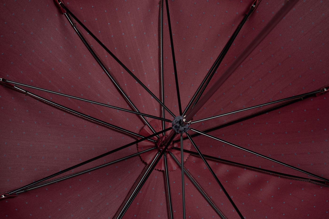Francesco Maglia Umbrella - Grey & Burgundy Dots