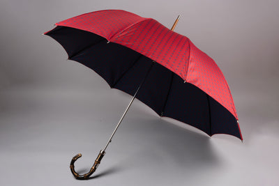 Francesco Maglia Umbrella - Crimson & Navy Flowers