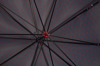 Francesco Maglia Umbrella - Crimson & Navy Flowers