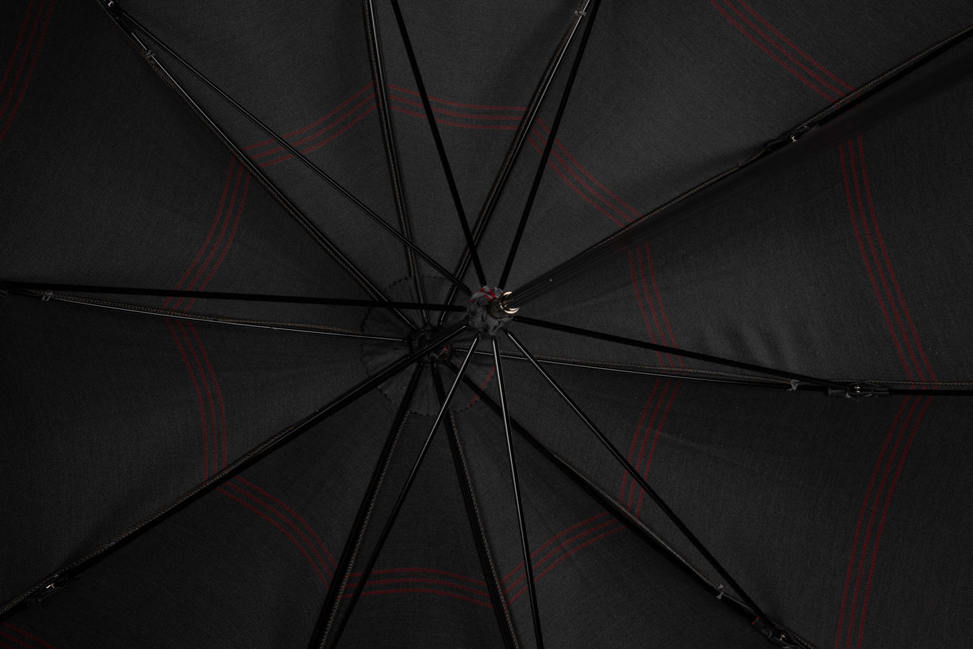 Francesco Maglia Umbrella Grey Crimson Stripes