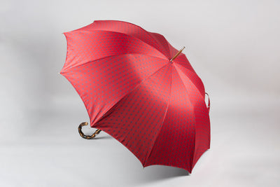 Francesco Maglia Umbrella - Crimson & Navy Flowers