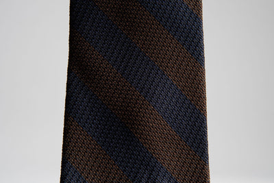 EG Cappelli Tie - Navy Espresso Grenadine